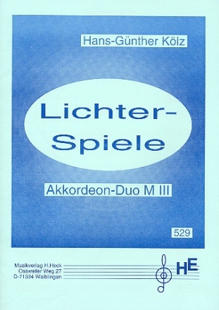 Lichterspiele fr 2 Akkordeons Partitur und Stimmen