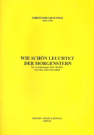 Wie schn leuchtet der Morgenstern fr gem Chor, Streicher und Bc Partitur
