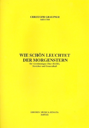 Wie schn leuchtet der Morgenstern fr gem Chor, Streicher und Bc Partitur