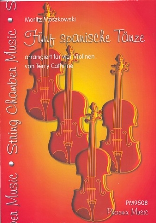 5 spanische Tnze fr 4 Violinen Partitur und Stimmen