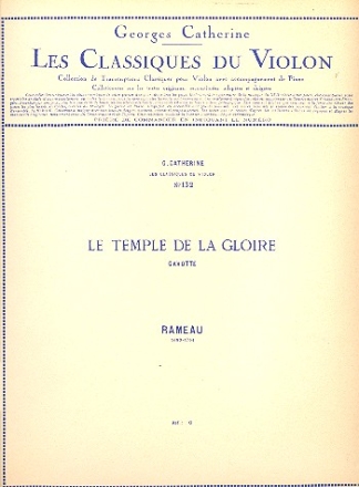 Le temple de la gloire pour violon et piano