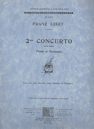 Concerto la majeur no.2 pour piano et orchestre pour 2 pianos