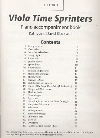 Viola Time Sprinters piano accompaniments