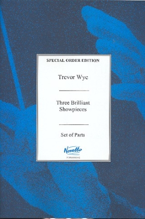 3 brilliant Showpieces for flute ensemble set of parts (flute 1-3, alto, bass)