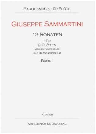 12 Sonaten Bd.1 (Nr.1-4) fr 2 Flten und Bc Klavierpartitur und Bc-Stimme