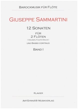 12 Sonaten Bd.1 (Nr.1-4) fr 2 Flten und Bc Klavierpartitur und Bc-Stimme