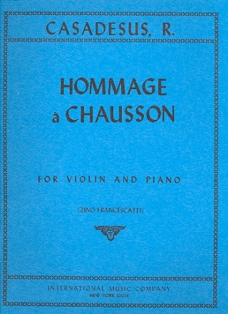 Hommage  Chausson fr Violine und Klavier