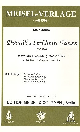 Dvork's berhmte Tnze (Potpourri) fr Salonorchester Stimmen