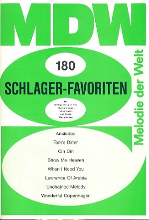 Schlager-Favoriten Band 180: fr Gesang/Klavier/Gitarre