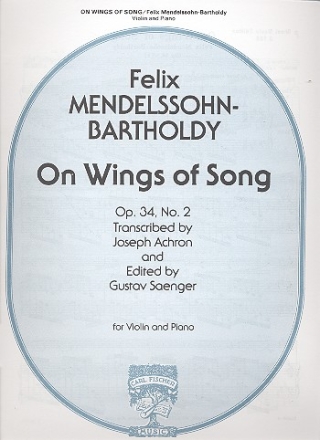 On Wings of Song op.34,2 for violin and piano