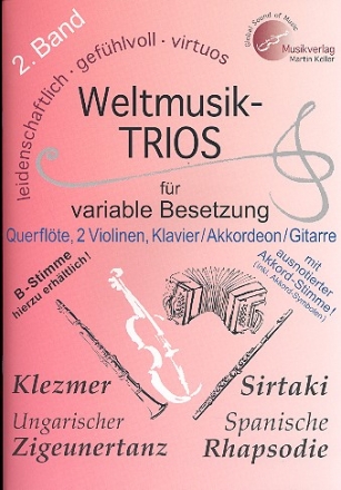 Weltmusik-Trios Band 2: fr variables Ensemble Partitur und Stimmen