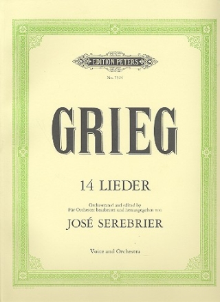 14 Lieder fr Gesang und Orchester Partitur