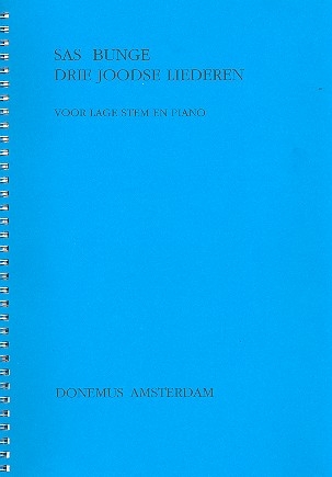 3 Joods liederen voor lage stem en piano (dt)