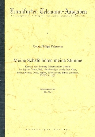 Meine Schafe hren meine Stimme fr Soli Chor, Oboe, Fagott, Streicher und Bc Partitur