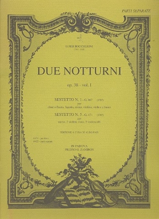 Notturno op. 38,1 G467 fr Oboe (Flte), Fagott, Horn Violine, Viola und Kontrabass Stimmen