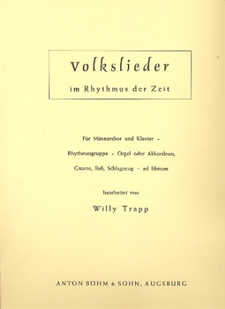 Volkslieder im Rhythmus der Zeit fr Mnnerchor und Klavier, Rhythmusgruppe ad lib Partitur