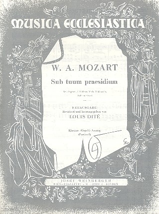 Sub tuum praesidium fr 2 Soprane, Streichorchester und Orgel Klavierauszug (Orgelauszug)