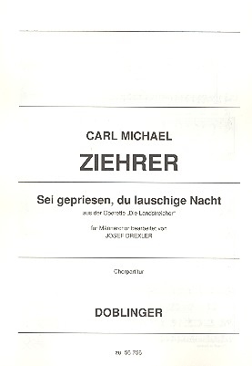 Sei gepriesen du lauschige Nacht fr Mnnerchor a cappella Partitur