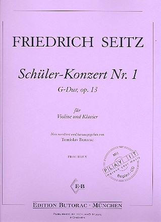 Konzert G-Dur Nr.1 op.13 (+CD) für Violine und Klavier
