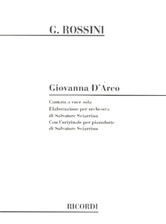 Giovanna D'Arco Cantata a voce sola e orchestra partitura