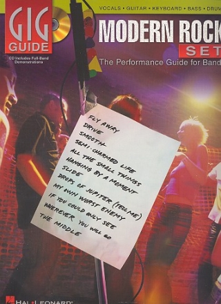 Gig Guide Modern Rock Set (+CD): for band (vocal/guitar/keybord/bass/drums)