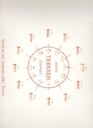 Tierkreis Werk 41 3/4 fr Sopran (Tenor) und Akkordinstrument Partitur