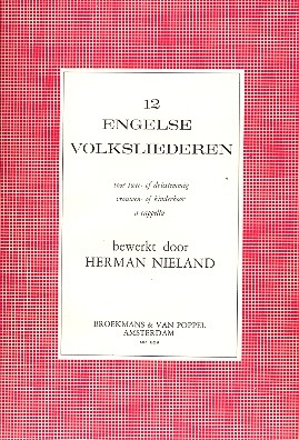 12 english Folk Songs for female or children's chorus a cappella score