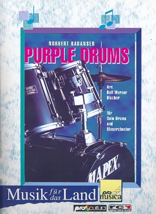 Purple Drums fr Schlagzeug und Blasorchester Partitur und Stimmen