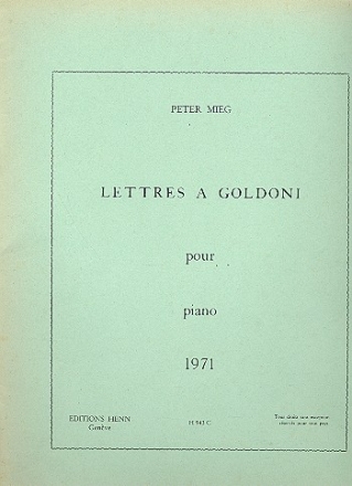 Lettres  Goldoni - pour piano