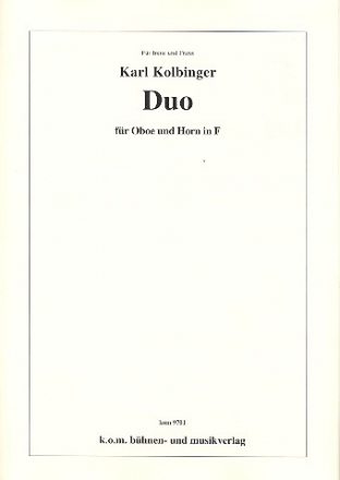 Duo fr Oboe und Horn in F 2 Partituren