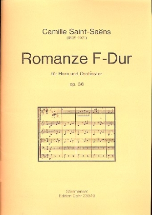 Romanze F-Dur op.36 fr Horn und Orchester Stimmenset (Streicher 6-4-3-3)