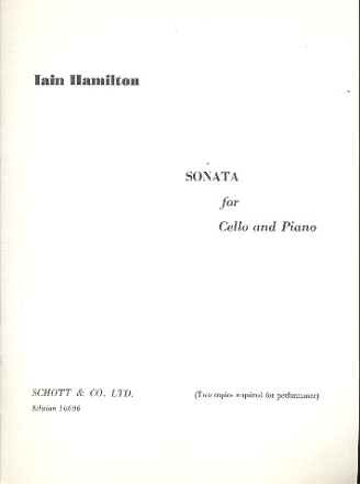 Sonate op.34 fr Violoncello und Klavier Spielpartitur