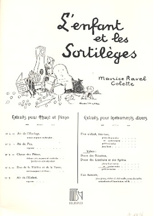 2 valses de l'enfant et les sortilges pour piano 4 mains partition