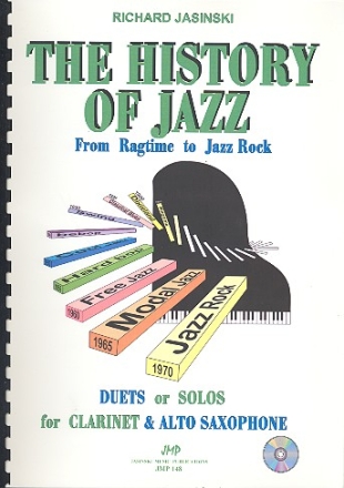 The History of Jazz (+CD) From Ragtime to Jazz rcok for clarinet and alto saxophone