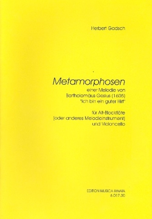 Metamorphosen fr Altblockflte und Violoncello Spielpartitur