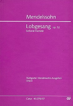 Sinfonie B-Dur Nr.2 op.52 (Lobgesang) fr Soli, gem Chor und Orchester Studienpartitur