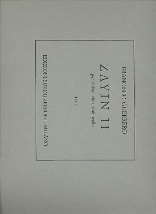 Zayin Nr.2 fr Violine, Viola und Violoncello Partitur