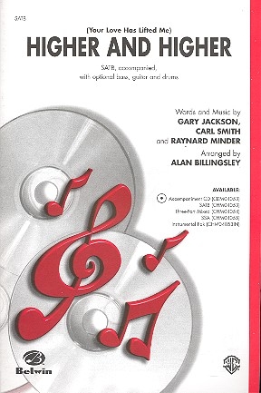 Higher and higher for mixed chorus (SATB) a cappella, rhythm group ad lib score