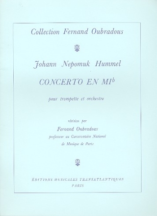 Konzert Es-Dur fr Trompete und Orchester fr Trompete und Klavier