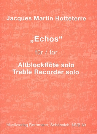Echos fr Altblockflte mit Faksimile