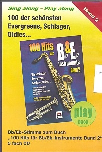 100 Hits fr B- und Es-Instrumente Band 2 5 Playback-CD's 999475364