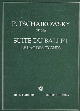 Suite du ballet Le Lac des cygnes op.20a fr Klavier