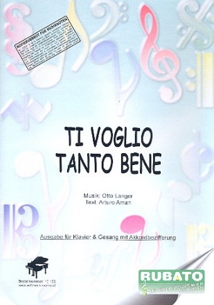 Ti voglio tanto bene fr Gesang und Klavier Einzelausgabe