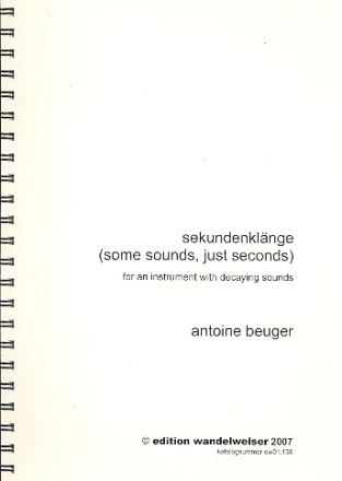 Sekundenklnge for an instrument with decaying sounds (harp/guitar/piano/ marimba etc)