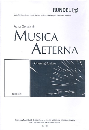 Musica Aeterna fr Blasorchester Partitur und Stimmen