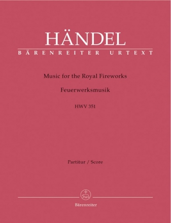 Feuerwerksmusik HWV351 fr Orchester Partitur