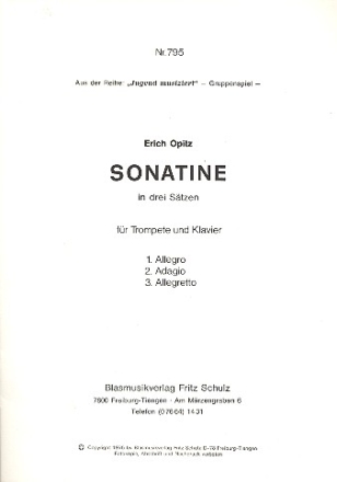 Sonatine in 3 Stzen fr Trompete und Klavier