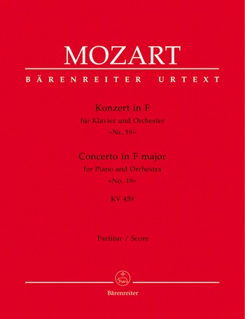 Konzert F-Dur KV459 Nr.19 fr Klavier und Orchester Partitur
