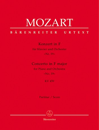 Konzert F-Dur KV459 Nr.19 fr Klavier und Orchester Partitur