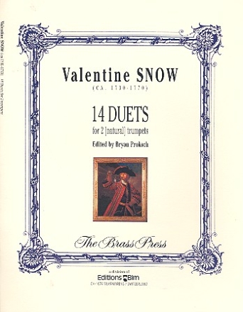 14 Duets for 2 trumpets (natural trumpets) score